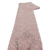 Tissu en dentelle à sequins et perles de haute qualité, écologique, fabriqué en Chine, brodé, pour robes de mariée, accessoires de fête, filles