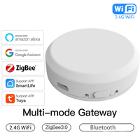 Gateway Inteligente Tuya ZigBee para Hogar, Hub WiFi con Material de PC, Control por Aplicación, 10A Máx., Multimodo, para Uso en Hoteles