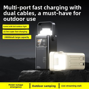 Banco de Energía de Plástico de Alta Capacidad con Diseño Innovador, 20 000 mAh, con <span class=keywords><strong>Carga</strong></span> Súper <span class=keywords><strong>Rápida</strong></span> de 225W para Camping - Product Image 5