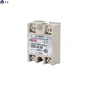 PLXFING Single phase solid-state relay SSR-40DA input 3-32VDC load 24-380VAC Inventory of electronic components in stock