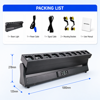Projecteur LED Zoom Mobile 10x60W RGBW 4-en-1 avec Lumière Auxiliaire, Éclairage de Scène Dynamique, Contrôle DMX512 RDM pour Événements DJ