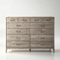 Commode de Rangement Multifonctionnelle en Bois Massif Moderne et Écologique, de Luxe et Durable, avec 12 Tiroirs et Supports d'Angle pour Chambre à Coucher