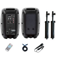 Sistema de Sonido PA Profesional de 8 Pulgadas con Alimentación Dual, 800W, Bluetooth, para DJ, Combo Activo+Pasivo, TWS+FM+ECHO, Bocina