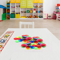 900 pièces puces de marqueur de bingo de couleur transparente compteurs et jetons de jeu de mathématiques en plastique