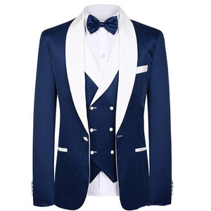 <span class=keywords><strong>Traje</strong></span> de Boda <span class=keywords><strong>Azul</strong></span> <span class=keywords><strong>Marino</strong></span> de <span class=keywords><strong>Tres</strong></span> <span class=keywords><strong>Piezas</strong></span> para Novio y Padrino, Estilo Casual de Negocios - Product Image 2