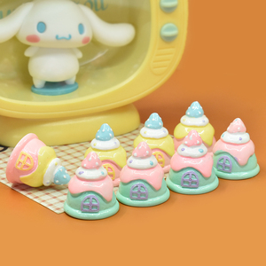 ตุ๊กตาเรซินประดับบ้านสีน่ารักๆสำหรับสวนนางฟ้ารูปปั้นขนาดเล็กงานประดิษฐ์ทำมือครีม - Product Image 3