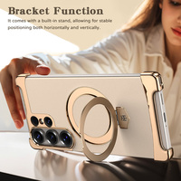 Funda Magnética Premium para Teléfono con Anillo de Soporte, Electrochapada en TPU, Protección Antigolpes en las Esquinas, para Samsung S26 25 Ultra