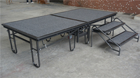 Plateforme de scène pliable en acier en gros avec escalier de scène