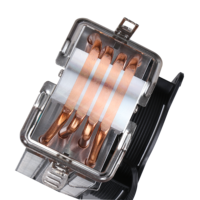 SAMA Prêt à expédier Refroidisseur de processeur universel 9 cm pour plateformes AMD et INTEL, radiateur de refroidissement en cuivre pour PC, ventilateur de refroidissement CPU