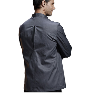 Uniforme de chef italiano Chaqueta de sarga ligera de doble botonadura con mangas largas para uso <span class=keywords><strong>en</strong></span> cocina y restaurante - Product Image 2