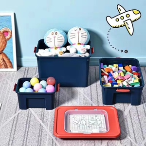 Venta al por mayor contenedor de caja de almacenamiento de plástico de espacio extragrande multipropósito con tapa - Product Image 1