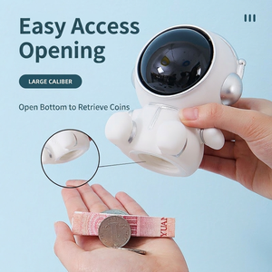 Lámpara Nocturna LED de Astronauta de Vinilo Irrompible, Hucha de Astronauta con Luz, Funciona con Pilas, Tarro de Ahorro para Niños, Decoración Mayorista para Guardería - Product Image 4