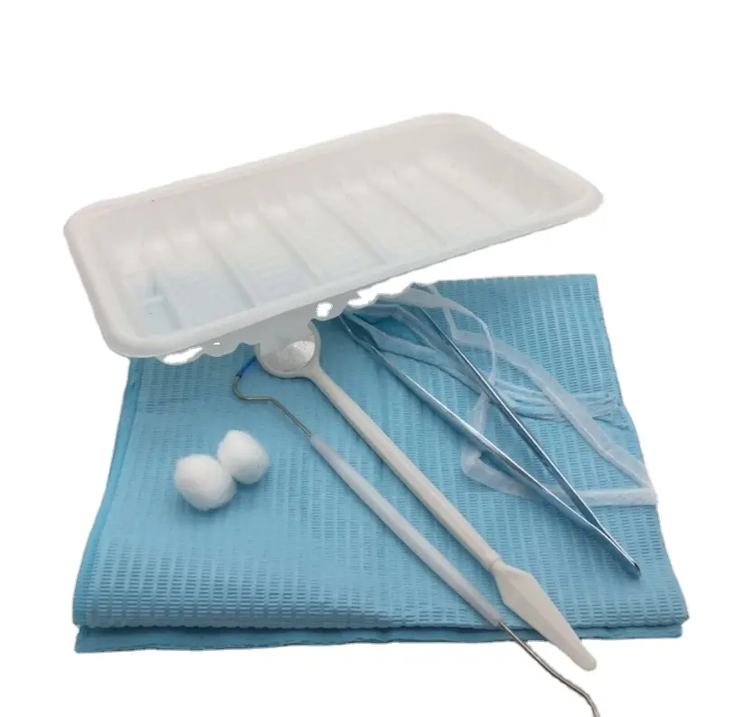 Медицинский комбинированный одноразовый набор для хирургии полости рта стоматологический набор для осмотра