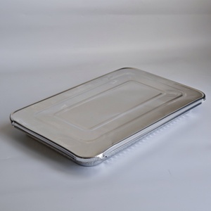 Confezione da 25 Vaschette in Alluminio Grandi 21x13 Pollici, 3 Misure, Vassoi Monouso per Alimenti con Coperchio in Alluminio - Product Image 4