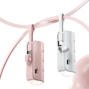 KC BSMI Promoção Mini banco De Potência Carregamento Rápido Com Suporte Do Telefone 5000Mah Carregador Portátil Pequeno Banco De Potência Da Cápsula Para Iphone