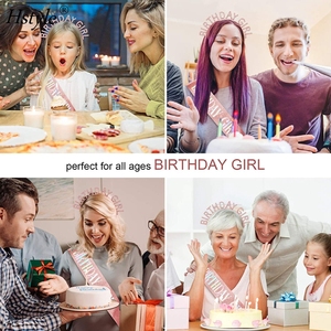 Couronnes d'anniversaire pour femmes, écharpe d'anniversaire rose doré et diadème d'anniversaire pour femmes, strass de princesse pour femmes et filles <span class=keywords><strong>HS611</strong></span> - Product Image 6