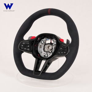 Convient pour <span class=keywords><strong>Toyota</strong></span> <span class=keywords><strong>Supra</strong></span> GR A90 A91 MKV MK5 MK4, également compatible avec BMW Série F et Série G, volant en Alcantara de haute qualité - Product Image 5