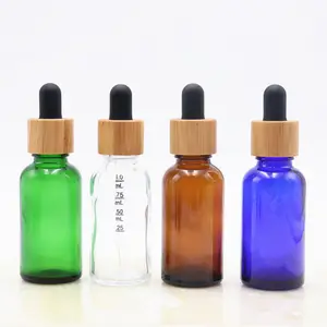 Factory Direct Sale Essential Oil Packaging 5ml 10ml 15ml 20ml 30ml 50ml100ml Clear Blue Amber Glass Dropper Bottle
