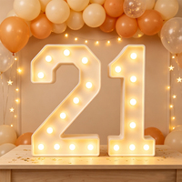 Letras Luminosas LED para Eventos de Cumpleaños, Letras Grandes Iluminadas con Bombillas LED, Letrero Luminoso de 3 pies, 4 pies, 5 pies