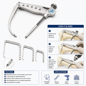 Knee ligament <b>drill</b> <b>guide</b> Stainless steel C-type <b>guide</b> Adjustable orthopedic instrument Femoral tibia aiming sight - Product Image 4