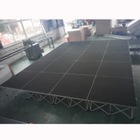 Plataforma de Escenario Portátil Modular Telescópica de Aleación de Aluminio Ligera, con Certificación CE, Fácil de Montar y Desmontar