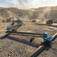 Convoyeur à bande robuste Nairy pour terre, ciment, granit, charbon et béton