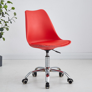 <span class=keywords><strong>Chaise</strong></span> de bureau <span class=keywords><strong>pivotante</strong></span> en cuir PU Tulip sur roulettes Gris - Product Image 6