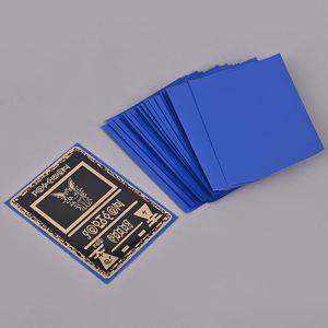 Protège-cartes en plastique bleu 6 pouces, finition mate, motif sérigraphié, pour cartes TCG, design minimaliste - Product Image 1