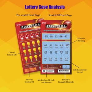 Wholesale Full Color Printing Custom <b>Scratch</b> off Lottery Card Paper Lottery Ticket Games Supplier - Product Image 2