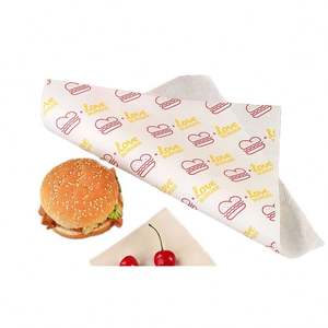 Papel de Envoltura para Alimentos, Papel para Envolver Hamburguesas y Sándwiches, Resistente a la Grasa, con Logotipo Personalizado Impreso a Color, 500 Unidades - Product Image 3