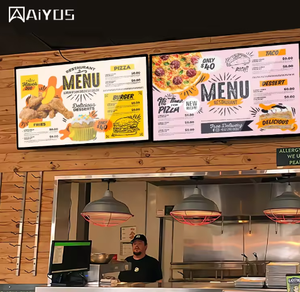 32 ''43 "49" 55 "treo tường siêu mỏng hẹp bezel LCD menu màn hình quảng cáo hiển thị Bảng menu Màn hình hiển thị - Product Image 2