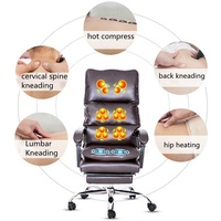 Chaise de jeu de massage de bureau de luxe Cadeira de Jogos ergonomique Silla Gamer con Masajeador Reposapies
