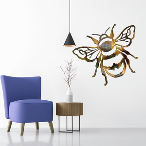 Decorazioni per interni ed <span class=keywords><strong>esterni</strong></span> di api di rabarbaro realizzate in metallo decorazione per pareti di api in metallo Color taglio Laser - Product Image 5