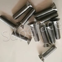 Perno de titanio de cabeza plana Allen 1/2-20 pulgadas x 2.0 de longitud, perno cónico avellanado para bieletas de dirección, autos de carreras