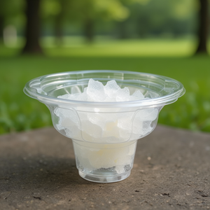 Clear Disposable PP Ice Flakes Cup Dessert Sherbet Kakigori Bingsu Container Lid for <b>Shaved</b> Ice <b>Cream</b> - Product Image 3