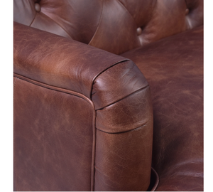 Juego de Sofás Chesterfield de Cuero Genuino de Lujo Directo de Fábrica, Sofá Individual, Doble y Triple para Sala de Estar, Sofá de Primera Calidad - Product Image 2