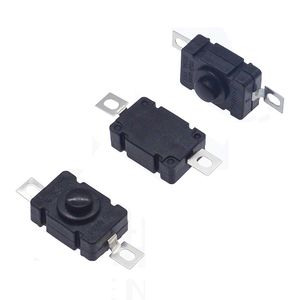 สวิตช์สัมผัสแบบทองแดง 1812-A ขนาด 18x12 มม. แบบติดตั้งแนวตั้ง พร้อมระบบล็อค (เปิด/ปิด) สีดำ ปุ่มทนความร้อนสำหรับไฟฉาย - Product Image 3