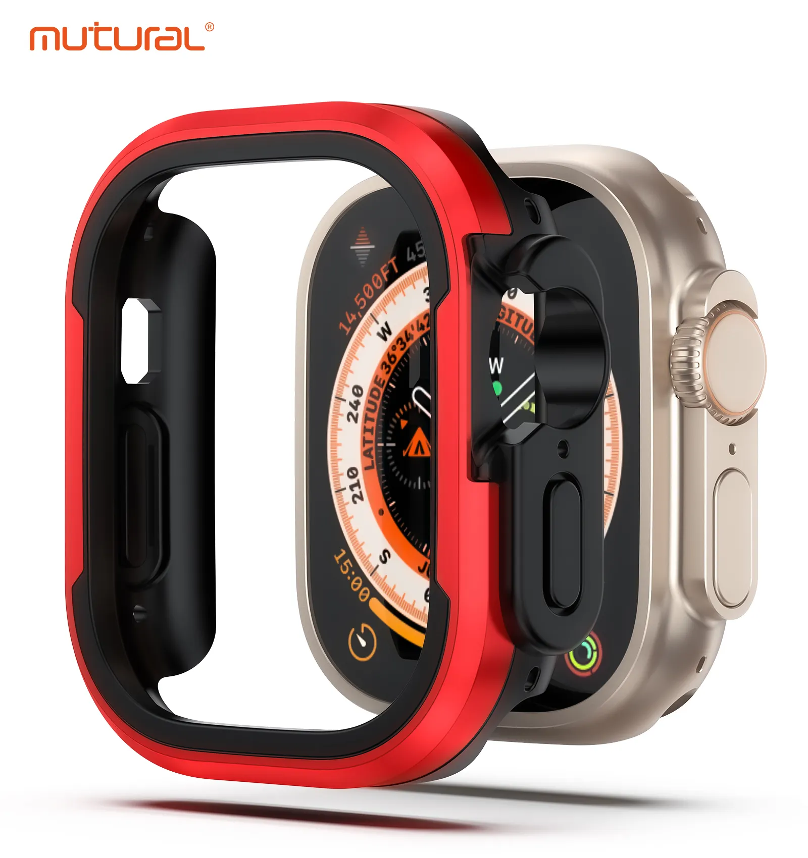 Mutural קשיח למחשב פגוש כיסוי שעון חכם עבור סדרת iWatch 45 מ""מ 49 מ""מ