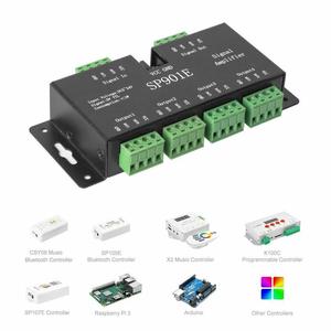 Controlador Amplificador <span class=keywords><strong>de</strong></span> <span class=keywords><strong>Señal</strong></span> <span class=keywords><strong>LED</strong></span> SP901E, <span class=keywords><strong>Salida</strong></span> SPI, <span class=keywords><strong>Señal</strong></span> TTL <span class=keywords><strong>de</strong></span> 5V, Entrada <span class=keywords><strong>de</strong></span> CC <span class=keywords><strong>de</strong></span> 5-24V, Tira <span class=keywords><strong>de</strong></span> <span class=keywords><strong>LED</strong></span> RGB Pixel WS2812B WS2811 WS2813, Metal - Product Image 3