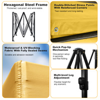 Carpa Plegable Resistente al Agua con Estructura de Acero y Tela Oxford para Ferias Comerciales y Eventos, 4x4m, Carpa de Sombra para Exteriores