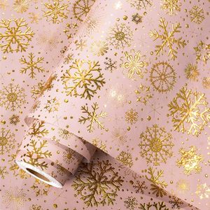 Christmas <b>wrapping</b> <b>paper</b> High-quality three-dimensional gold foil holographic laser-engraved snowflake pattern packaging <b>paper</b> - Product Image 2