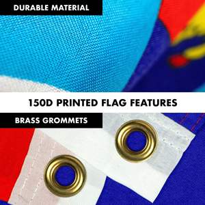 Drapeau Croat DB 3x5 pieds en polyester 150D, sans nœuds, pour mât de drapeau, noir, usage extérieur - Product Image 5