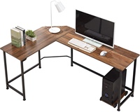 Bureau d'angle en L pliable et facile à assembler pour le jeu, l'étude, l'écriture et le travail, idéal pour le bureau à domicile - Vente chaude