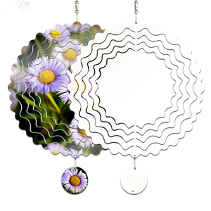 Wholesale 8 Inch 10 Inch Rectangle Blank Sublimation Wind Spinners Sunshine Yard <b>Decor</b> Christmas <b>Decor</b> for Wind Spinner - Product Image 4