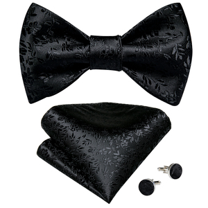 Self-<strong>Tie</strong> Men's Polyester <strong>Bow</strong> <strong>Tie</strong> <strong>Black</strong> Floral Pink Green Blue Paisley Solid Butterfly Wedding Prom Tuxedo Suits Accessories Gift - Product Image 6