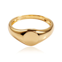 18K Vergoldeter Ovaler Blanko-Siegelring Damen Herren Ringe Verlobungs- & Jubiläumsring Klassischer Goldener Geometrischer Ring für Männer