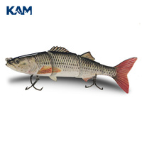 Leurre de pêche Kam en gros, grande taille, quatre sections, accessoires de pêche, appât dur réaliste