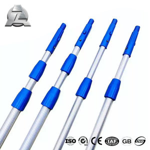 Precio de fábrica, 4,<span class=keywords><strong>5</strong></span> <span class=keywords><strong>metros</strong></span>, 3 secciones, abrazadera flexible ajustable, suministros de limpieza, poste de extensión telescópico de aluminio ligero - Product Image 2