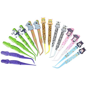 Cartoon Tweezers Blunt Tip 100mm For Diy Crafts Journaling <b>Tools</b> Elbow Shape <b>Smooth</b> Surface Home Use - Product Image 5