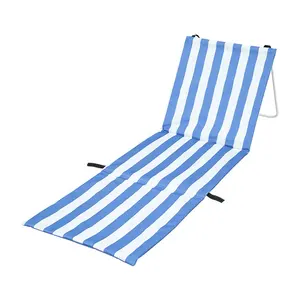 등받이가있는 도매 캠핑 피크닉 매트 야외 모래 무료 접이식 거품 비치 라운지 의자 비치 매트